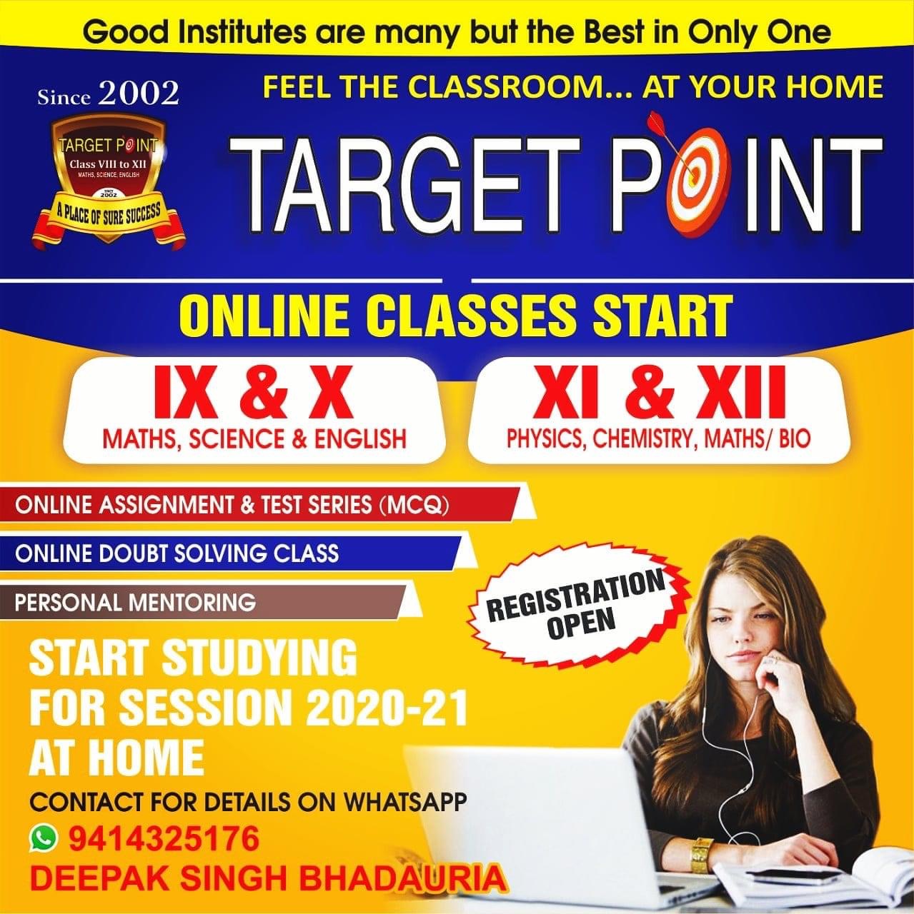 Target Point for Class 11 and 12 PCM coaching in Bikaner