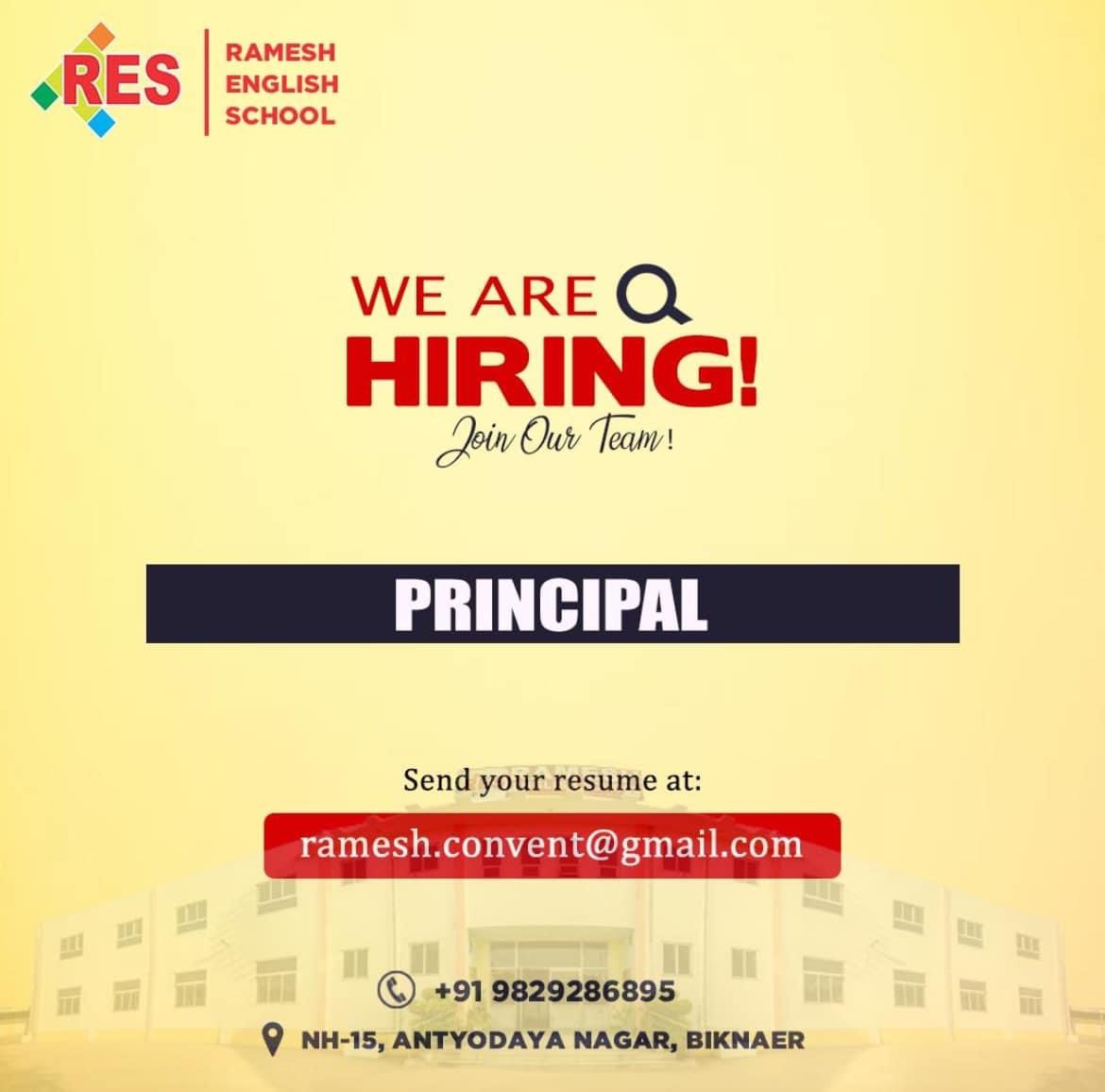 Principal required in a School in Bikaner